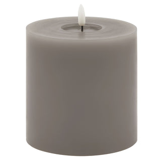 Lucidora - Luxe Collection Melt Effect 5x5 Grey LED Wax Candle - Flameless Candles