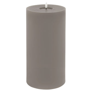 Lucidora - Luxe Collection Melt Effect 6x12 Grey LED Wax Candle - Flameless Candles