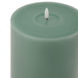 Lucidora - Luxe Collection Melt Effect 6x12 Sage LED Wax Candle - Flameless Candles
