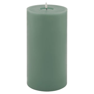 Lucidora - Luxe Collection Melt Effect 6x12 Sage LED Wax Candle - Flameless Candles