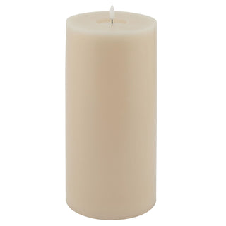 Lucidora - Luxe Collection Melt Effect 6x12 Taupe LED Wax Candle - Flameless Candles
