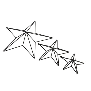 Lucidora - Matt Black Convexed Medium Star Frame - Wall Sculptures