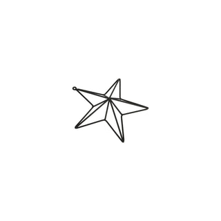 Lucidora - Matt Black Convexed Medium Star Frame - Wall Sculptures