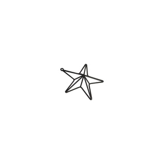 Lucidora - Matt Black Convexed Star Frame - Wall Sculptures