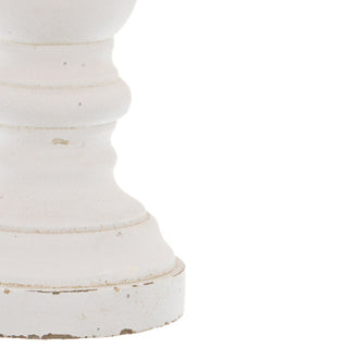 Lucidora - Matt White Small Ceramic Column Candle Holder - Candle Holders