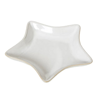 Lucidora - Medium White Ceramic Star Dish - Decorative Bowls