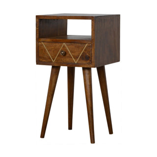 Lucidora - Mini Geo Brass Bedside - Bedside Cabinets