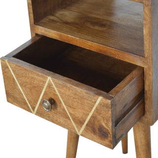 Lucidora - Mini Geo Brass Bedside - Bedside Cabinets