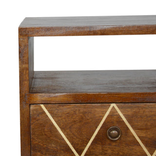Lucidora - Mini Geo Brass Bedside - Bedside Cabinets