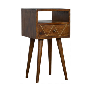 Lucidora - Mini Geo Brass Bedside - Bedside Cabinets