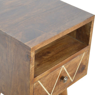 Lucidora - Mini Geo Brass Bedside - Bedside Cabinets