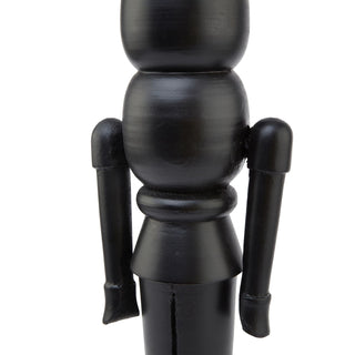 Lucidora - Minimalist Black Wooden Large Nutcracker Decoration - Nutcracker