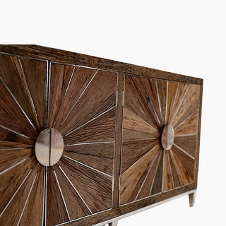 Lucidora - Mode Rustic Reclaimed Wood Four Door Sideboard - Sideboards