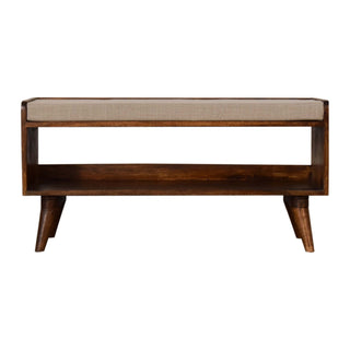 Lucidora - Mud Linen Nordic Storage Bench - Entryway Benches