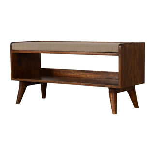 Lucidora - Mud Linen Nordic Storage Bench - Entryway Benches