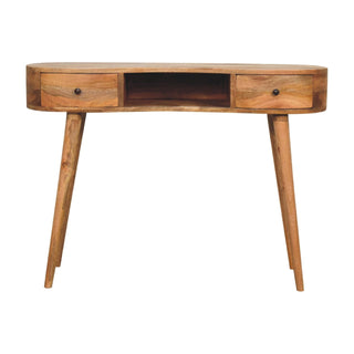 Lucidora - Oak - ish Wave Writing Desk - Writing Desks