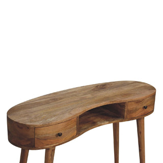 Lucidora - Oak - ish Wave Writing Desk - Writing Desks
