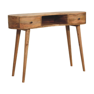 Lucidora - Oak - ish Wave Writing Desk - Writing Desks