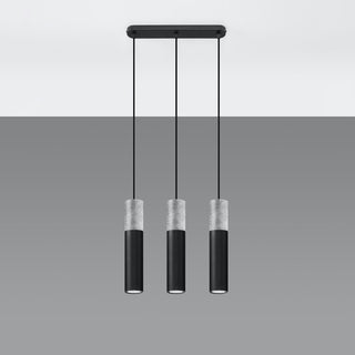 Lucidora - Pendant lamp BORGIO 3L black - Pendant lamps