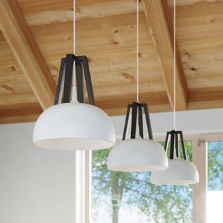 Lucidora - Pendant lamp CASCO white/black - Pendant lamps