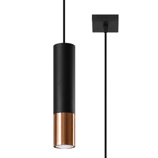 Lucidora - Pendant lamp LOOPEZ 1 black/copper - Pendant lamps