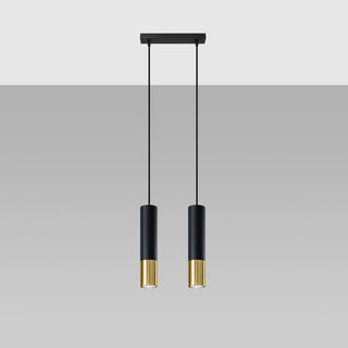 Lucidora - Pendant lamp LOOPEZ 2 black/golden - Pendant lamps