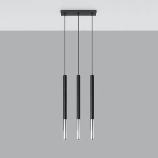 Lucidora - Pendant lamp MOZAICA 3L black/chrome - Pendant lamps