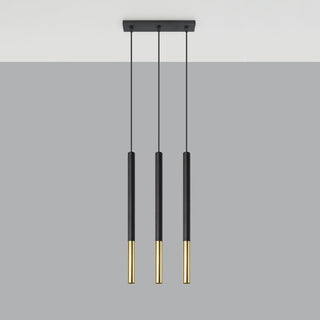 Lucidora - Pendant lamp MOZAICA 3L black/golden - Pendant lamps