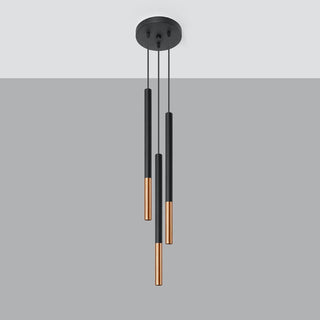 Lucidora - Pendant lamp MOZAICA 3P black/copper - Pendant lamps