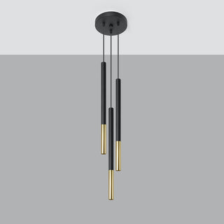Lucidora - Pendant lamp MOZAICA 3P black/golden - Pendant lamps