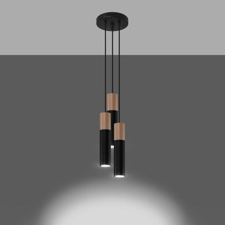 Lucidora - Pendant lamp PABLO 3P black - Pendant lamps