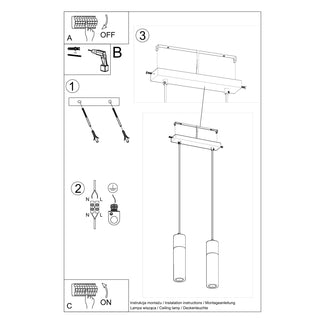 Lucidora - Pendant lamp ZANE 2 grey - Pendant lamps