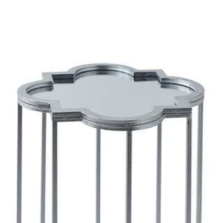 Lucidora - Quatrefoil Mirrored Set Of Two Side Tables - End Tables