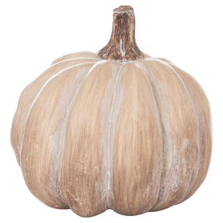 Lucidora - Set Of Six Carved Wood Effect Pumpkins - Ornaments