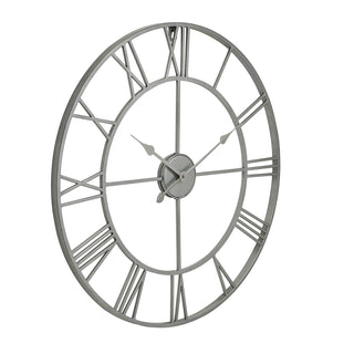 Lucidora - Silver Skeleton Wall Clock - Wall Clocks