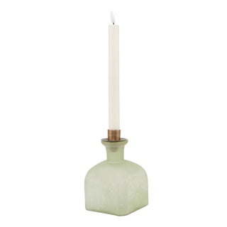Lucidora - Smoked Sage and Aged Brass Candle Holder Vase - Candle Holders