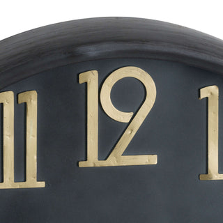 Lucidora - Soho Brass And Black Large Clock - Wall Clocks
