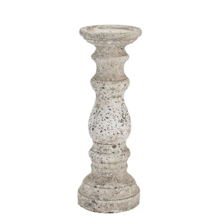 Lucidora - Stone Ceramic Column Candle Holder - Candle Holders