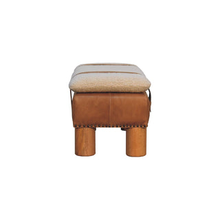 Lucidora - Strapped Cyclinder Bench - Entryway Benches