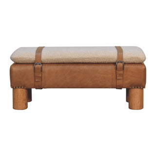 Lucidora - Strapped Cyclinder Bench - Entryway Benches