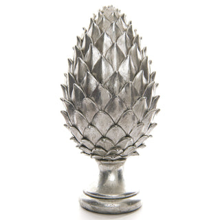 Lucidora - Tall Large Silver Pinecone Finial - Ornaments