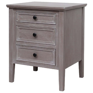 Lucidora - The Serene Collection Three Drawer Bedside Table - Bedside Cabinets