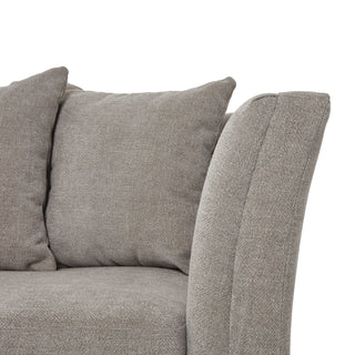 Lucidora - Vesper Taupe Cushion Back Three Seater Sofa - Sofas