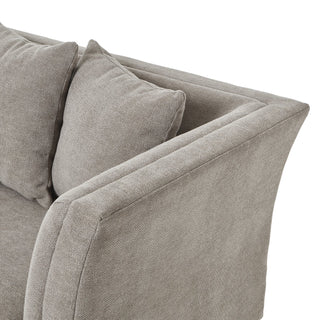Lucidora - Vesper Taupe Cushion Back Three Seater Sofa - Sofas