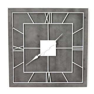 Lucidora - Williston Grey Square Wall Clock - Wall Clocks