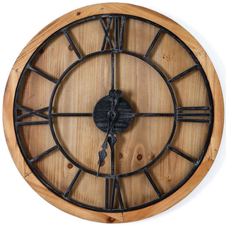 Lucidora - Williston Large Wooden Wall Clock - Wall Clocks
