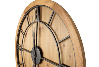 Lucidora - Williston Large Wooden Wall Clock - Wall Clocks