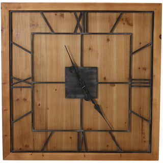 Lucidora - Williston Square Wooden Wall Clock - Wall Clocks