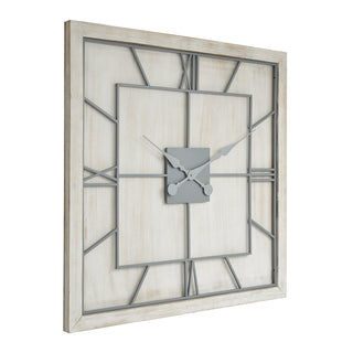 Lucidora - Williston White Square Large Wall Clock - Wall Clocks
