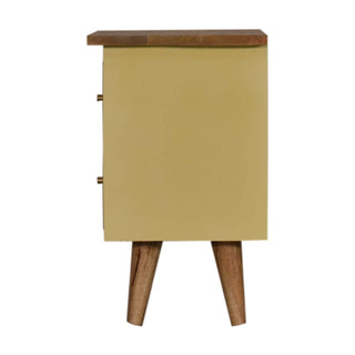 Lucidora - Yellow Hand Painted Bedside - Bedside Cabinets